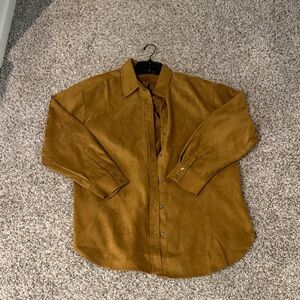 Banana Republic Women's Brown Suede Blouse